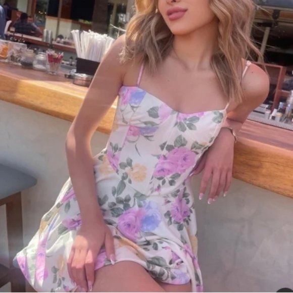 NWT Zara Floral Corset Bustier Dress size S - Picture 12 of 16